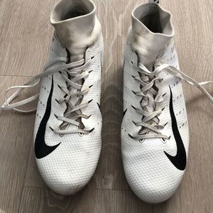 White Nike Vapor Football cleats size 11.5